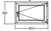 Окно Veka Softline-70 пластиковое 600х900