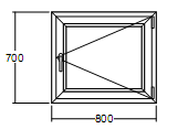 Окно Veka Softline-70 пластиковое 700х700