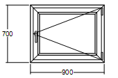 Окно Veka Softline-82 пластиковое 700х900