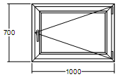 Окно Veka Softline-70 пластиковое 700х1000