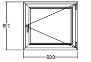 Окно Veka Softline-70 пластиковое 800х900