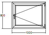 Окно Veka Softline-70 пластиковое 800х1000