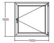 Окно Veka Softline-82 пластиковое 1000х1000