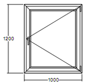 Окно Veka Softline-70 пластиковое 1200х1000