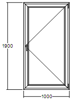 Окно Veka Softline-70 пластиковое 1900х1000