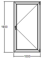 Окно Veka Softline-70 пластиковое 1900х1000