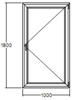 Окно пластиковое Veka WHS-72 1800х1000 одностворчатое