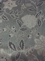 Портьеры Jakar tafta, серые с цветочным рисунком