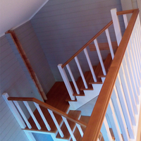 Лестница деревянная комбинированная сосна-дуб