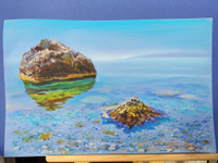 Картина Цапский пляж ( Пастель, бумага 35х50 см)