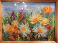 Картина Цветочная полянка (Шерсть 30х40 см)