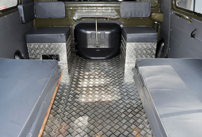 Купить Обшивка грузового кузова УАЗ Пикап рифленым алюминием с карманами АВС-Дизайн