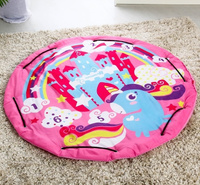 Развивающий коврик - сумка для игрушек цвет розовый