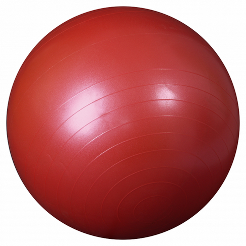 Мяч гимнастический красный (Фитбол) L 0165 b диаметр 65 см с насосом Китай