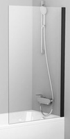 Шторка на ванну Ravak Pivot PVS1-80 черный + транспарент (79840300Z1)