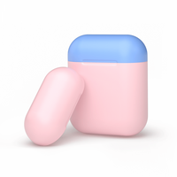 Силиконовый чехол Deppa для AirPods двухцветный (Розовый/Голубой) арт.47023