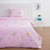 Комплект детского постельного белья Мишки бязь цвет розовый