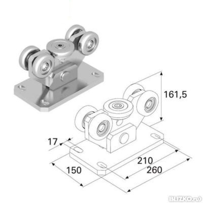 Опора роликовая для балки 95х88х5