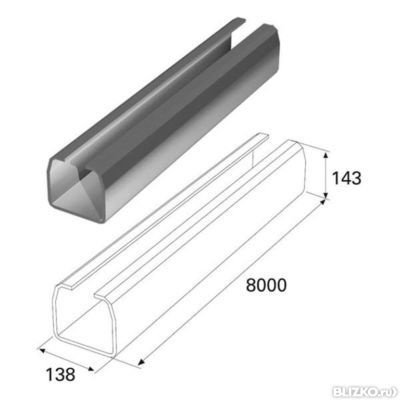 Балка прокатная 138х144х6 для ворот L-8000 мм
