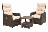 Комплект уличной мебели MANCHESTER SET 2, цвет серый.