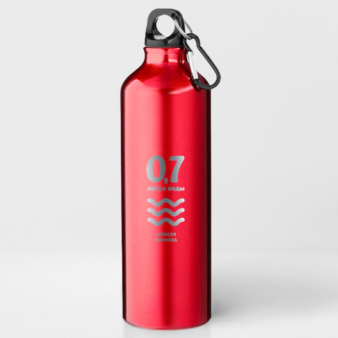 Бутылка для воды Pacific 'Elements' с вашей надписью (разные цвета) / Красный