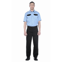 Рубашка для охранника с короткими рукавами голубая (размер 44-46, рост 170-176)