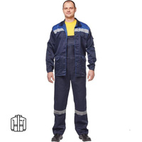 Куртка рабочая летняя мужская л03-КУ с СОП синяя (размер 60-62 рост 182-188)