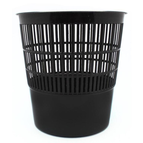 Корзина для мусора 10 л пластик черная (26х27 см)