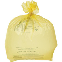 Пакеты для медицинских отходов ПТП Киль класс Б 30 л желтый 50x60 см 18 мкм (100 штук в упаковке)