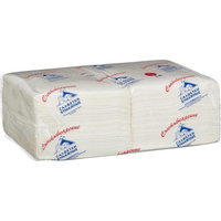 Салфетки бумажные Profi Pack 33x33 см белые 1-слойные 250 штук в упаковке