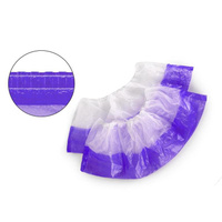 Бахилы одноразовые полиэтиленовые EleGreen текстурированные 3.5 г белые/фиолетовые (50 пар в упаковке)