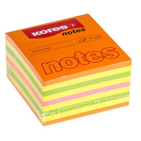 Стикеры Kores 75х75 мм неоновые 4 цвета (1 блок на 450 листов)