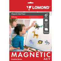 Фотобумага для цветной струйной печати Lomond с магнитным слоем (глянцевая, А4, 660 г/кв.м, 2 листа, артикул производите