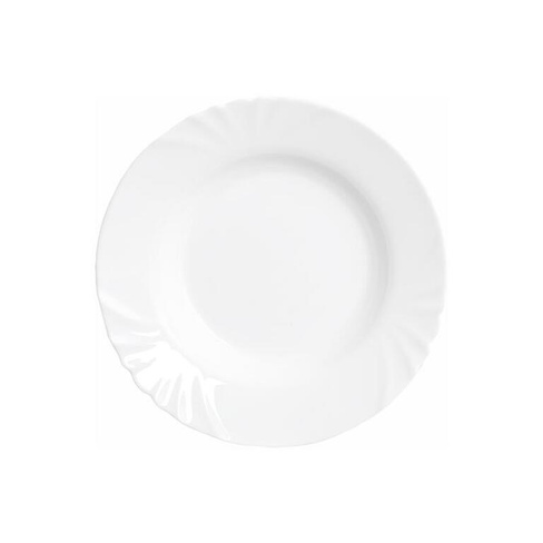 Тарелка суповая стекло Luminarc Кадикс диаметр 230 мм белая (артикул производителя J6691)