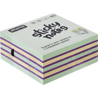 Стикеры Attache Selection Радуга 76х76 мм пастельные и неоновые 3 цвета (1 блок на 400 листов)