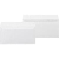 Конверт Комус E65 80 г/кв.м белый стрип с внутренней запечаткой (50 штук в упаковке)