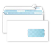 Конверт BusinessPost E65 90 г/кв.м белый стрип с внутренней запечаткой с правым окном (1000 штук в упаковке)