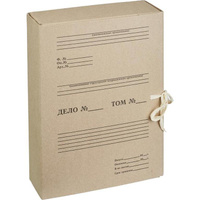 Короб архивный на 2-х завязках Attache 80 мм картон бурый до 800 листов
