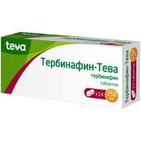 Тербинафин-Тева таблетки 250мг 14шт Тева Фармацевтические Предприятия