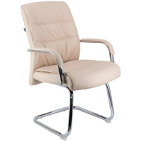 Конференц-кресло Everprof Bond CF бежевое (экокожа, металл хромированный)