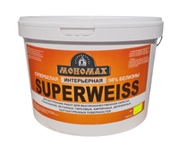 Краска акриловая интерьерная Мономах Superweiss супербелая 14 кг