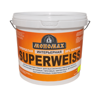 Краска акриловая интерьерная Мономах Superweiss супербелая 7 кг