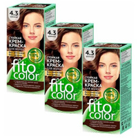 Стойкая крем-краска для волос без аммиака FitoColor Фито косметик, 4.3 Шоколад, 115 мл (в наборе 3 шт) Fito косметик