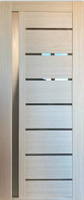 Межкомнатная дверь ПВХ М-116 лиственница светлая матовое стекло