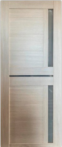 Межкомнатная дверь ПВХ М-110 лиственнца кремовая матовое стекло