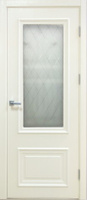 Межкомнатная дверь ПВХ Форте классика со стеклом Топленое молоко