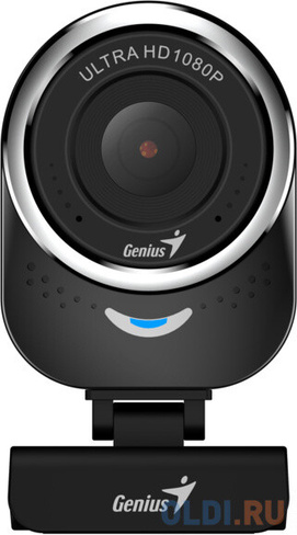 Веб-Камера Genius QCam 6000, black, Full-HD 1080p, universal clip, 360 degree swivel, USB, built-in microphone, rotation