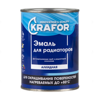 Эмаль для радиаторов белая 0,9 кг KRAFOR