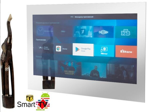 Встраиваемый Smart телевизор Ultra HD (4K) в зеркале AVS435SM (Magic Mirror) Android AVEL