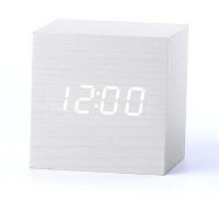 Деревянные часы Wooden Clock VST-869-6 white с термометром